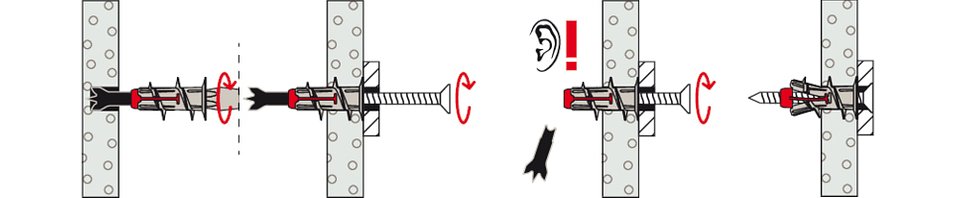 DUOBLADE z metalową końcówką wcinania się w pojedynczą płytę gipsowo-kartonową DUOBLADE z metalową końcówką wcinania się w pojedynczą płytę gipsowo-kartonową