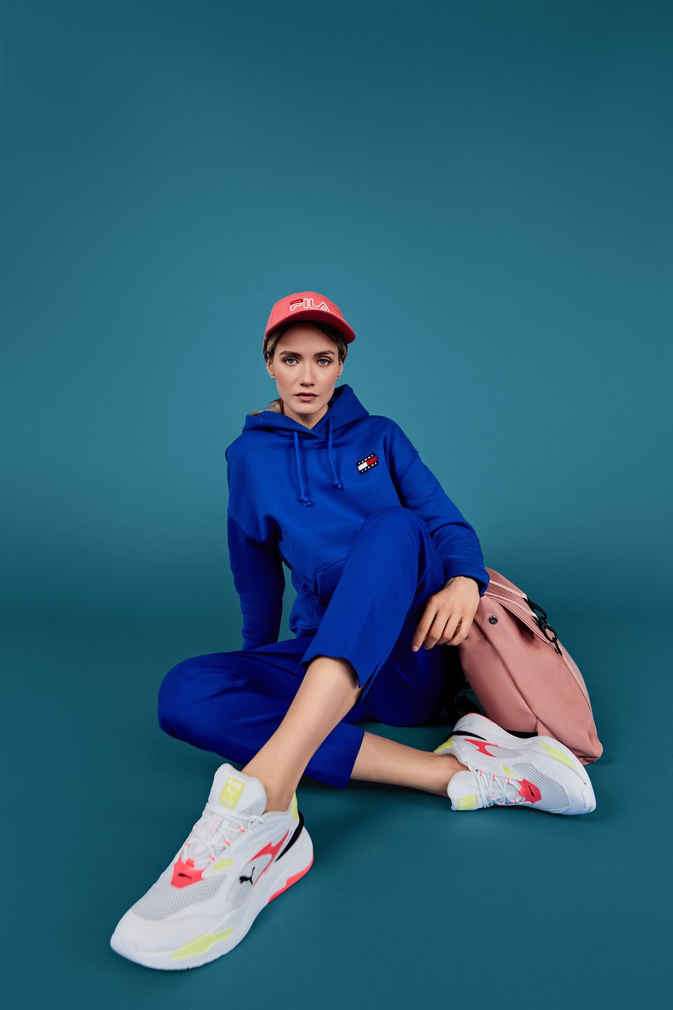 Czapka Fila, buty Puma, plecak Rains