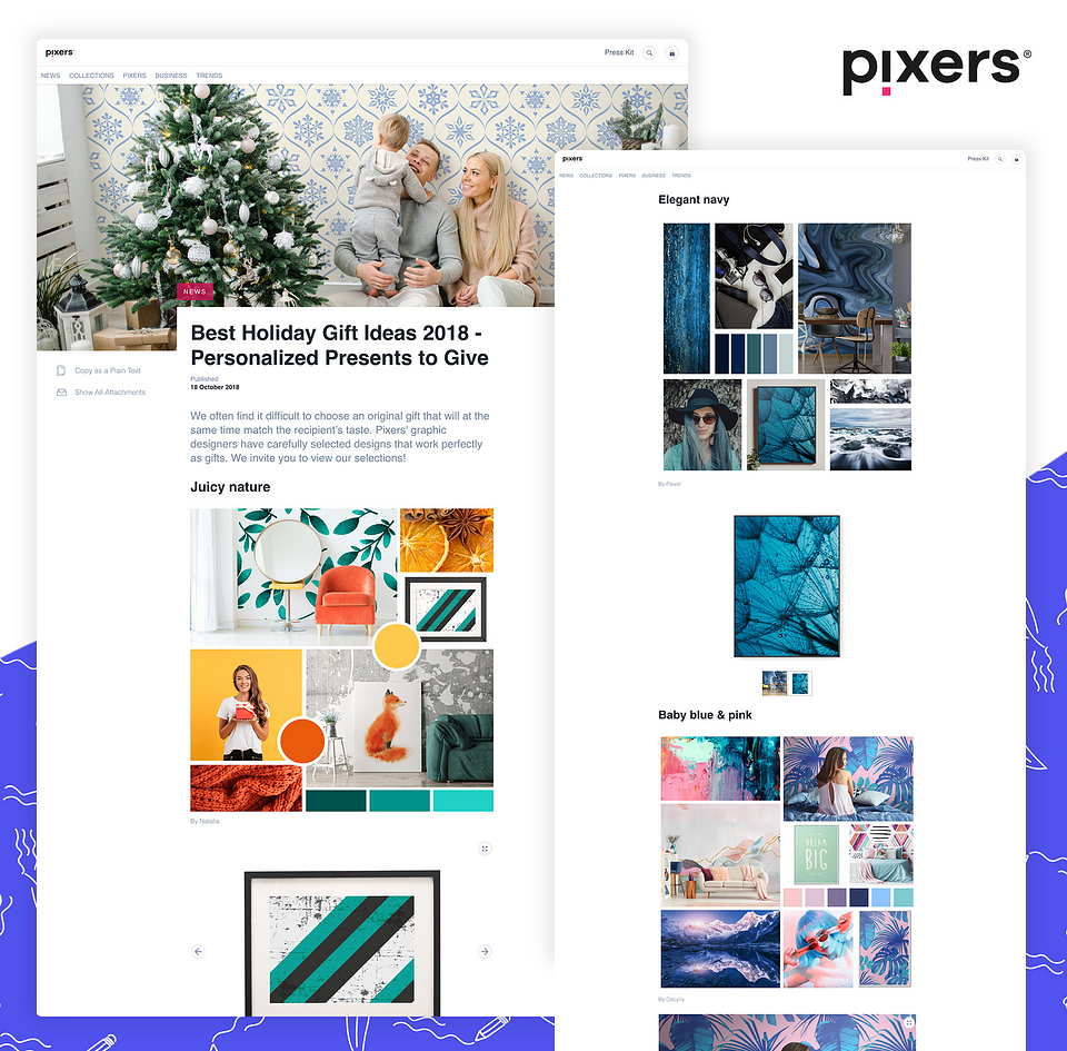 Pixers’ press release with a photo gallery