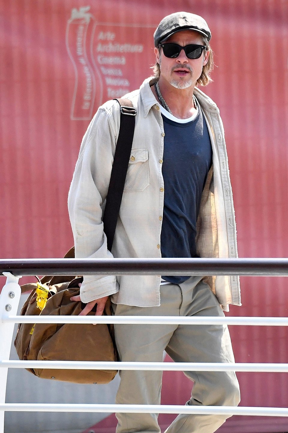 Actor Brad Pitt Mango shirt- Rights from 28082019 PR+SM BackGrid. Venice Film Festival 27th08.jpg