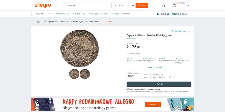 Licytacje to dobra okazja, by „upolować” oryginalne produkty jak wyjątkowy obraz, rzadka moneta czy kolekcjonerski przedmiot.