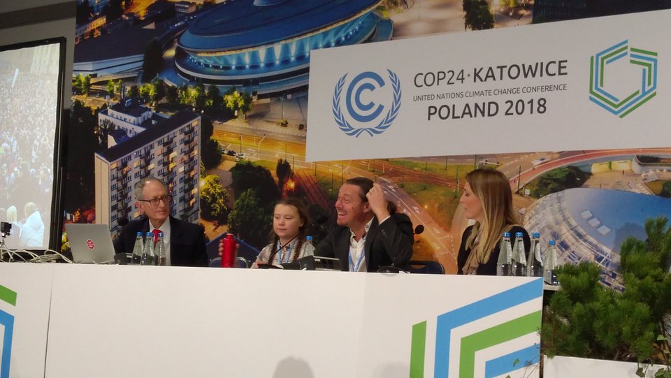 prof. Piotr Skubała na konferencji klimatycznej w Katowicach, archiwum prywatne