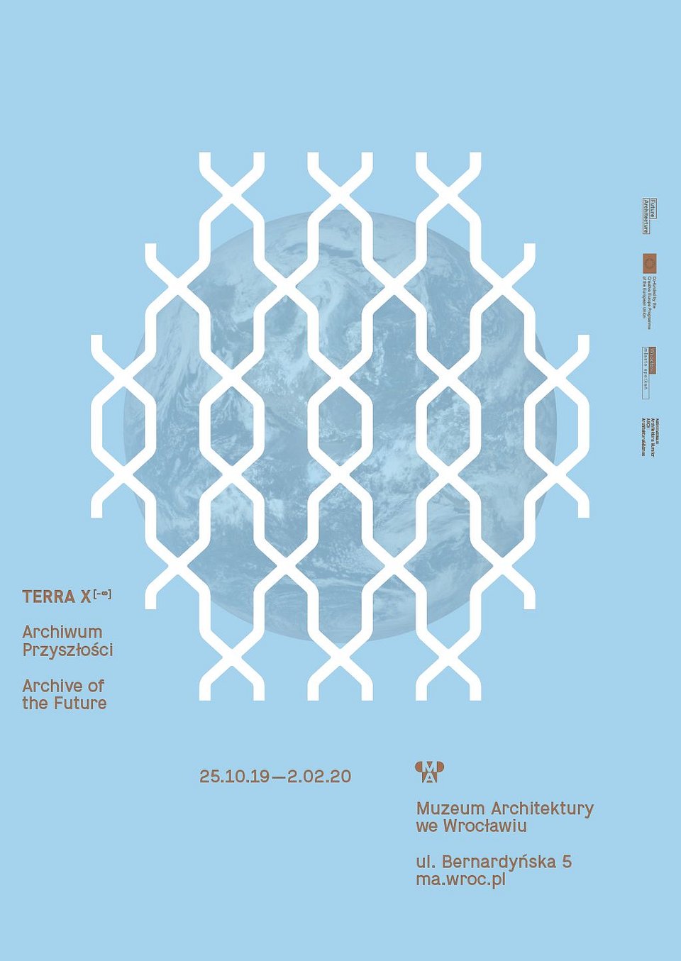 plakat_TERRA X - ∞ ARCHIWUM PRZYSZŁOŚCI_aut. Feliks Marciniak_fot. materiały prasowe Muzeum Architektury we Wrocławiu.jpg