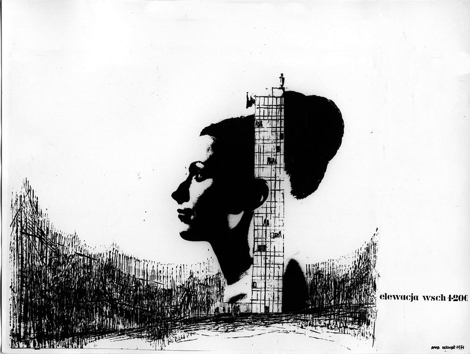 Anna Szkurat-Wojno Zespół hotelowo-usługowy w Górach Stołowych, 1974, fot. materiały prasowe Muzeum Architektury