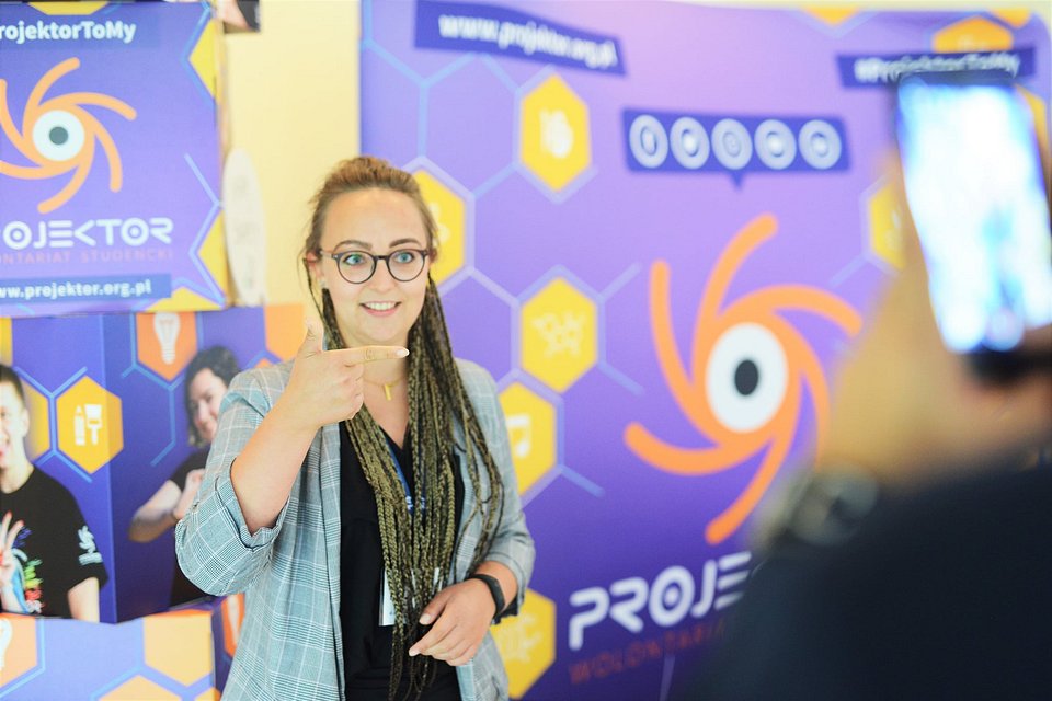 Wolontariuszka Projektora - Daria Kubiak podczas Economic Forum of Young Leaders