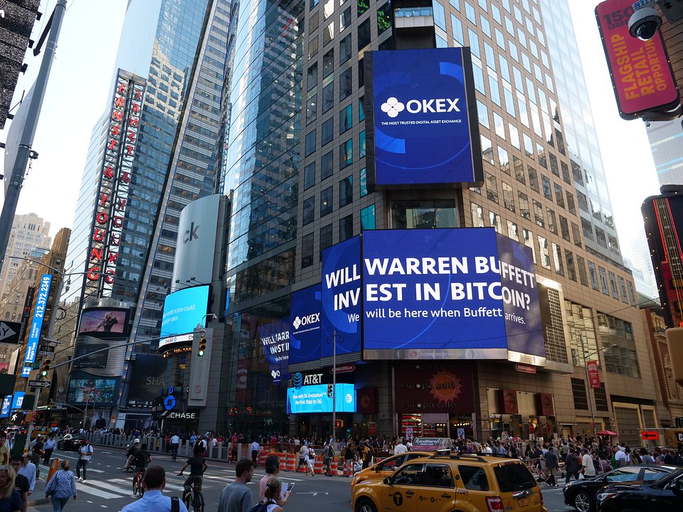 OKEx appeared in Times Square, New York
