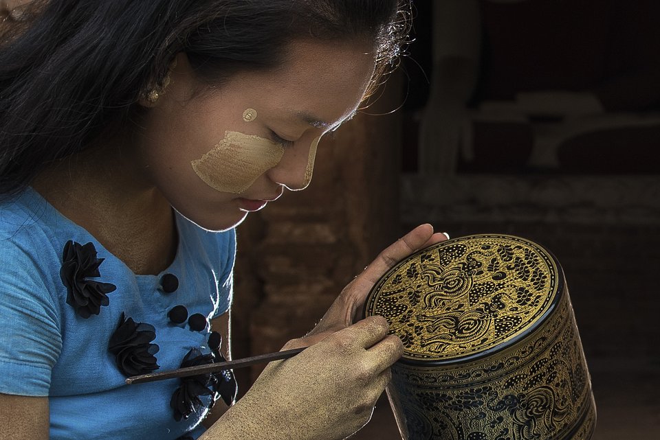 Lacquerware is one of Myanmar's traditional handicrafts, with a very unique style and a long tradition dating back to the 13th Century. (Saw Fabian/AGORA images)