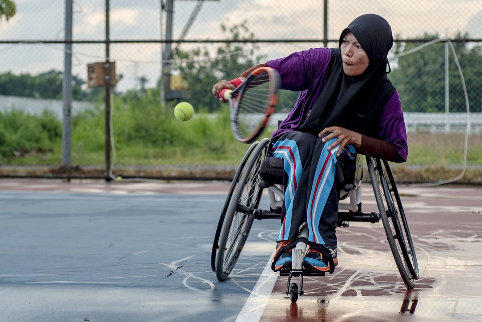 Location: Sultan Agung Stadium Tennis Court, Bantul, Yogyakarta, Indonesia.