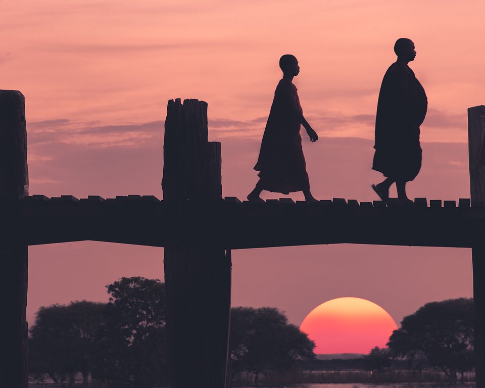 Location: U Bein Bridge, Myanmar