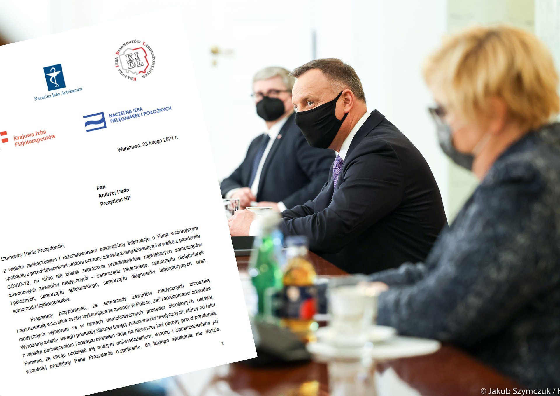 Przedstawiciele zawodów medycznych piszą do prezydenta: "rozczarowanie" i "nietakt"