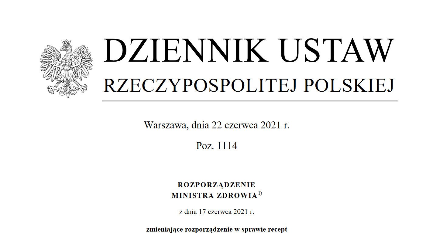 Rozporządzenie w sprawie recept obowiązujące od 1 lipca 2021 r. - tekst i opracowania
