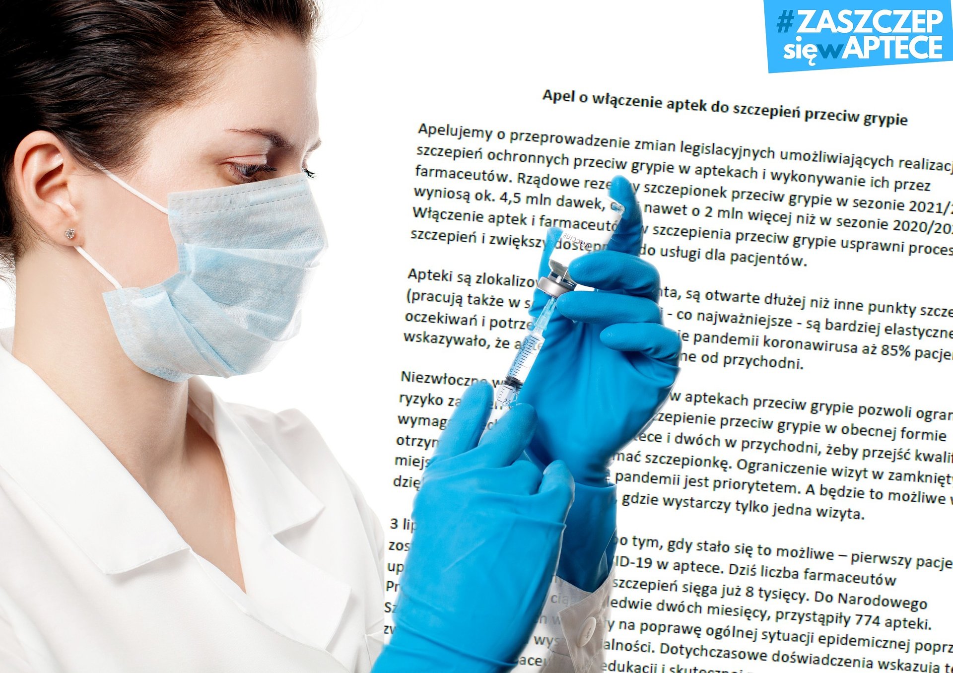 Apelujemy o włączenie aptek i farmaceutów do szczepień przeciw grypie!