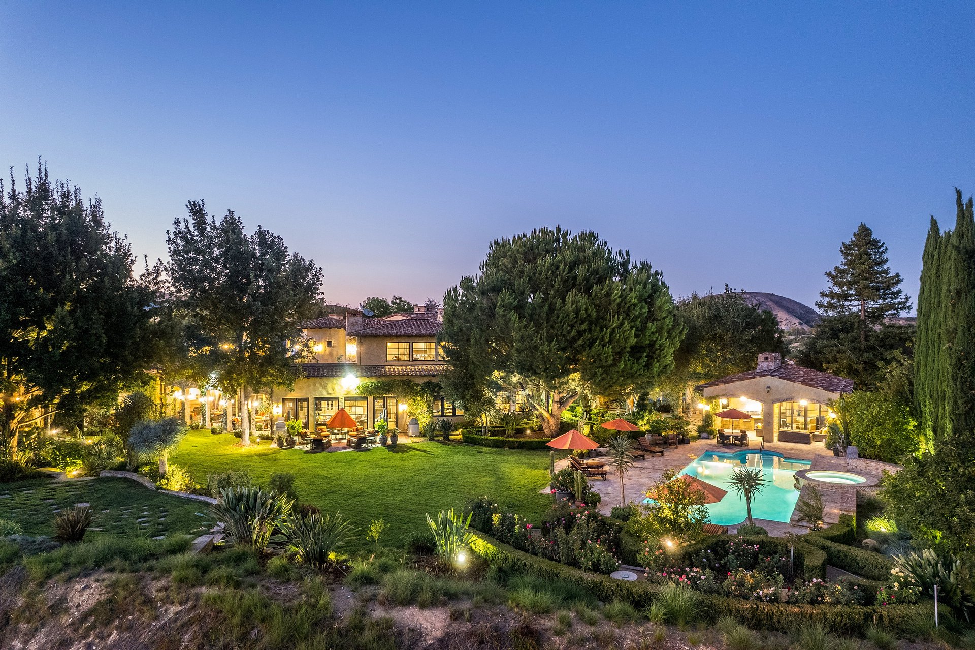 Masterfully Imagined Tuscan Italian Farmhouse in Calabasas by Renowned