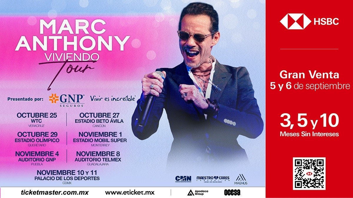 MARC ANTHONY SE PRESENTARÁ EN MÉXICO